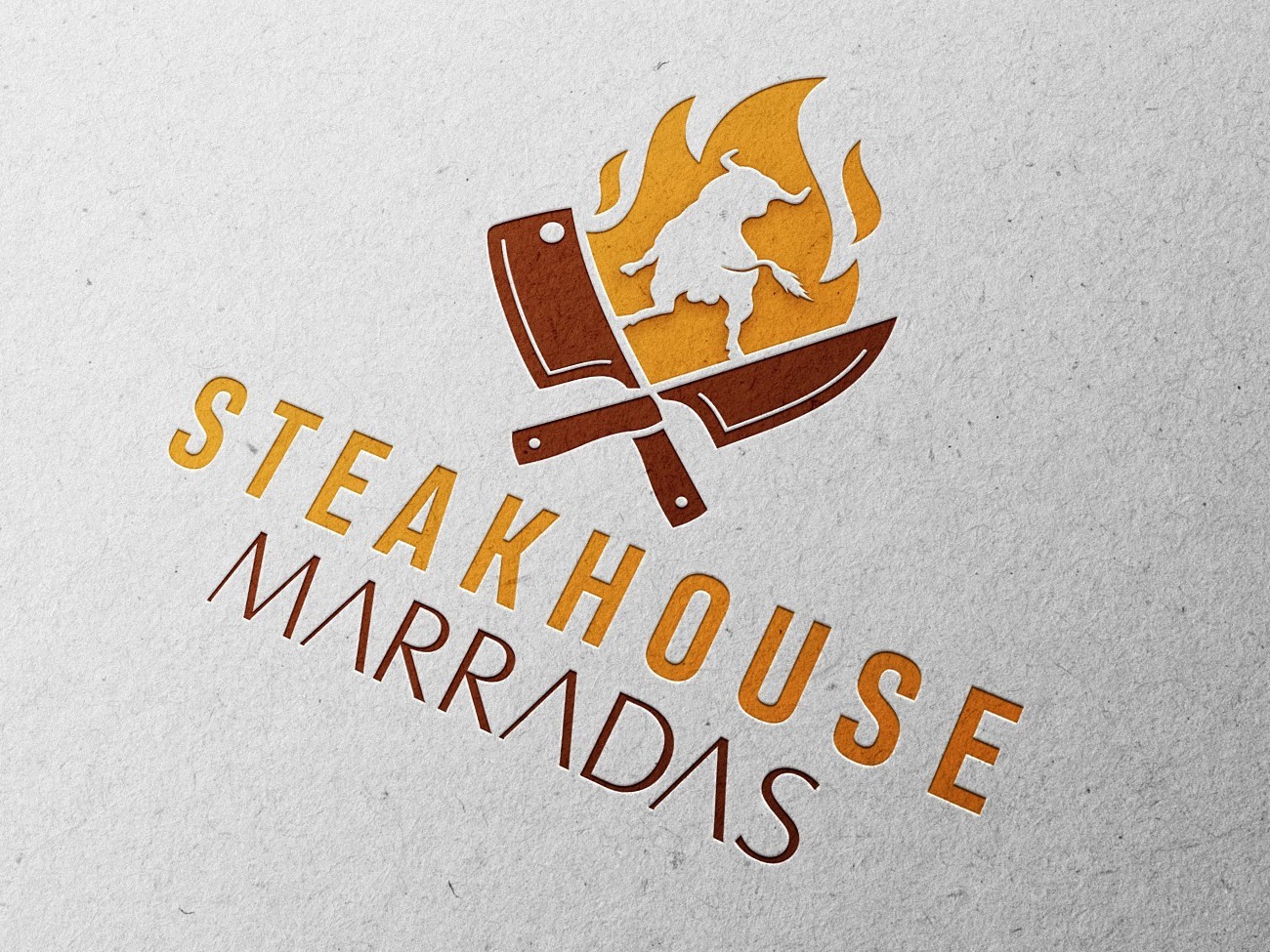 steak house marradas logo design